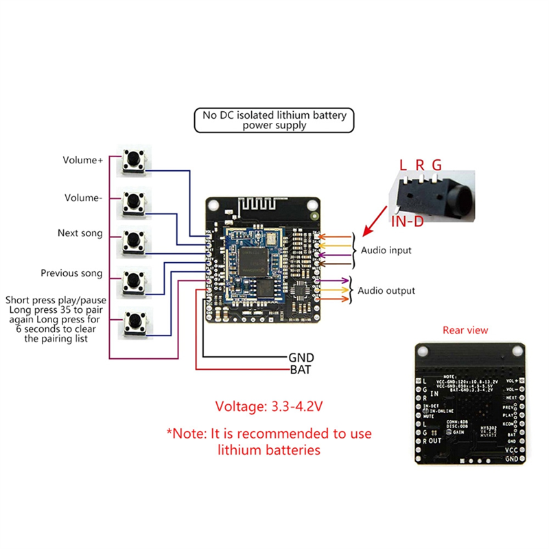DC 5V/12V Bluetooth Music Modu - Audio Music Add ulasan dan harga