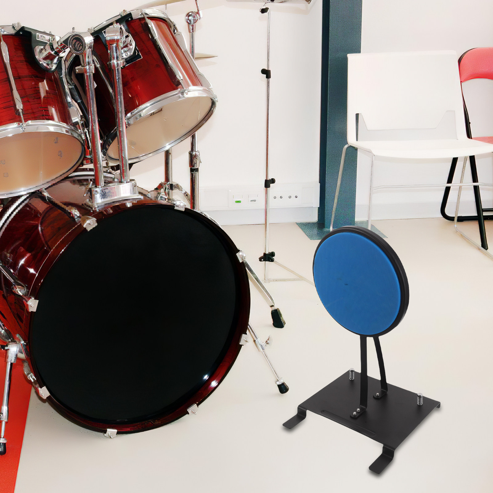 Bass Drum Kick Pedal Noise Red - Drum Practice Pad ulasan dan harga