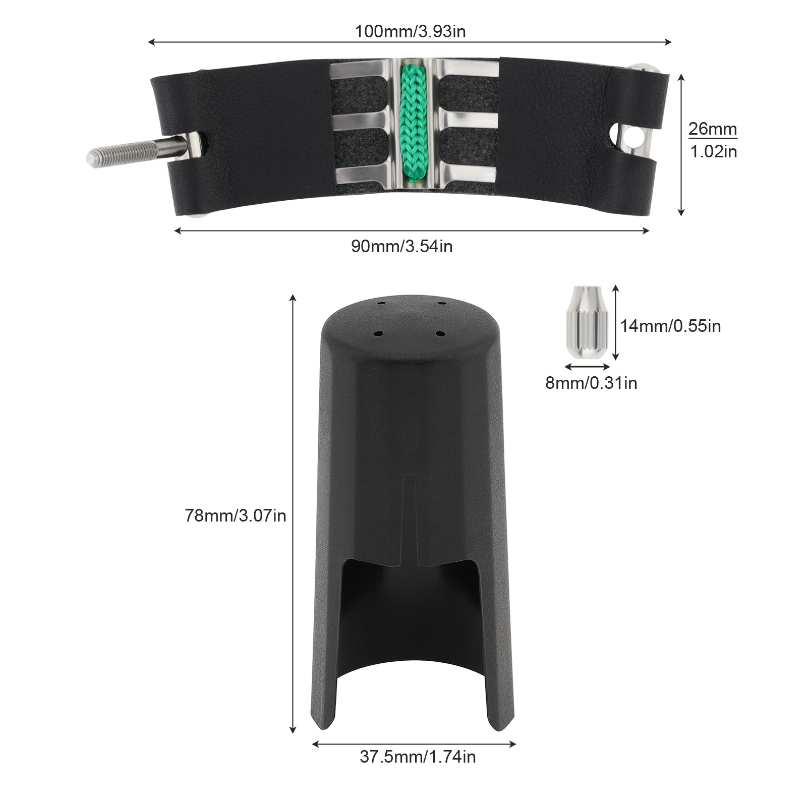 Bb Clarinet Leather Ligature a - Clarinet Care Kit ulasan dan harga