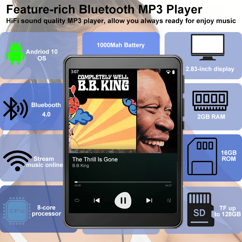 WiFi MP3 Player Andriod 10 Spo - Audio Music Download Free ulasan dan harga